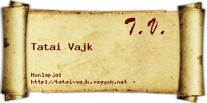 Tatai Vajk névjegykártya
